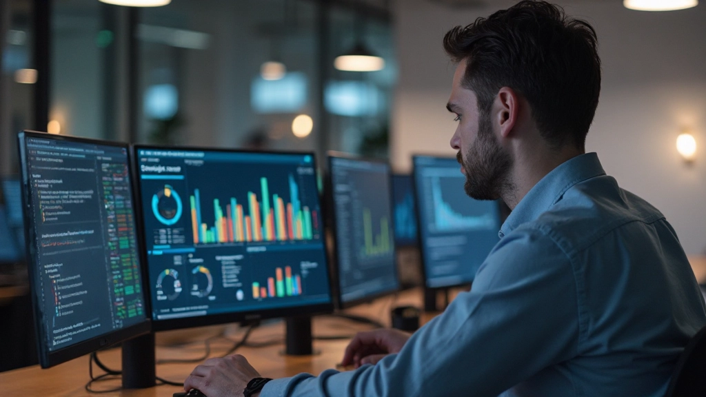 Gráfico profissional mostrando análise de métricas de UX em painel digital com múltiplos indicadores