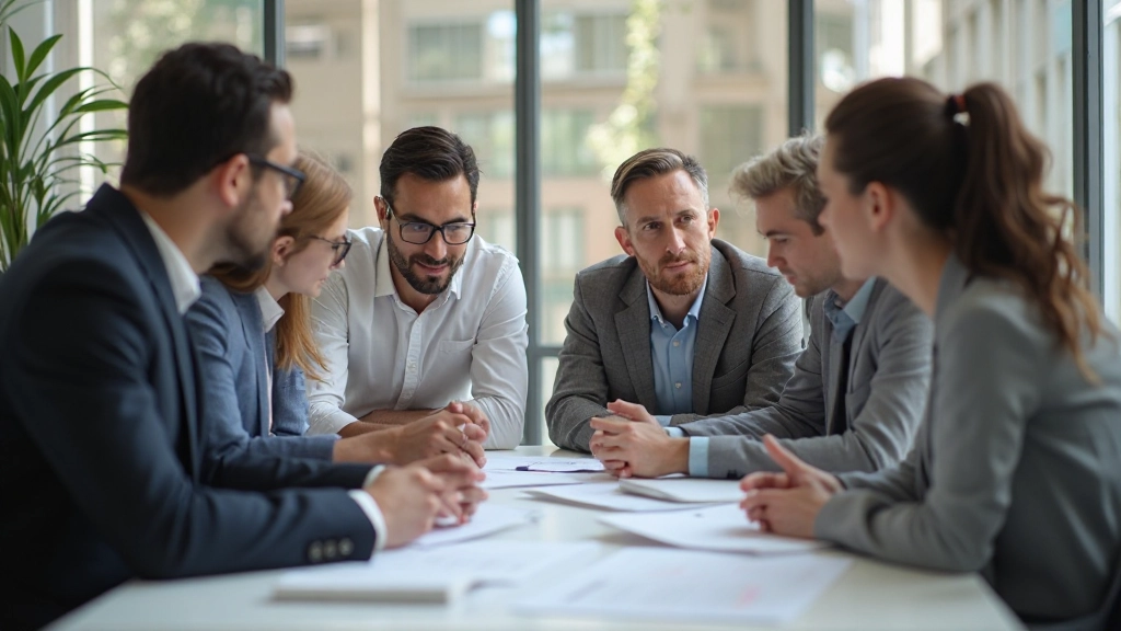 Equipa de design em reunião colaborativa analisando feedback de utilizadores
